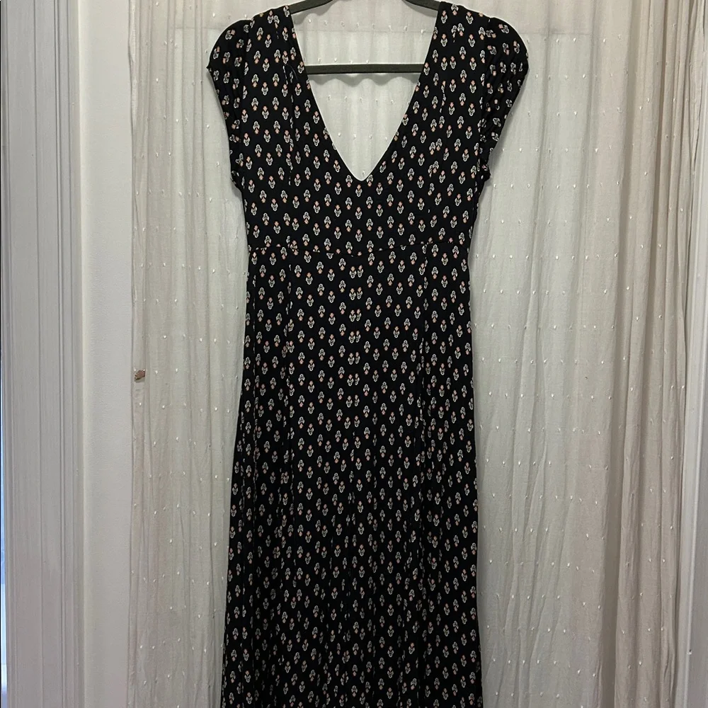 Urban Outfitters Malena Feminine Flare Low Cut Midi Dress - Picture 15 of 15